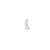 14K Luna Crawler Moissanite Single Stud Earring Earrings IceLink-SVN 14K Gold