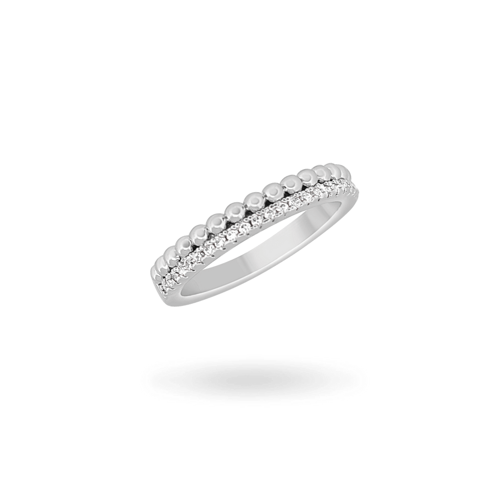 'Veda' Beaded CZ Ring (Sample Sale) Rings IceLink-ATL