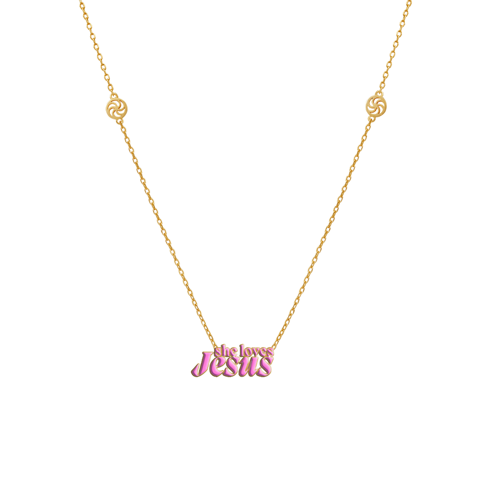 She Loves Jesus Necklace