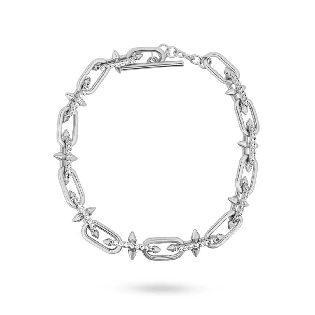 Mens Chrome Link Paperclip Bracelet Bracelets IceLink-ATL