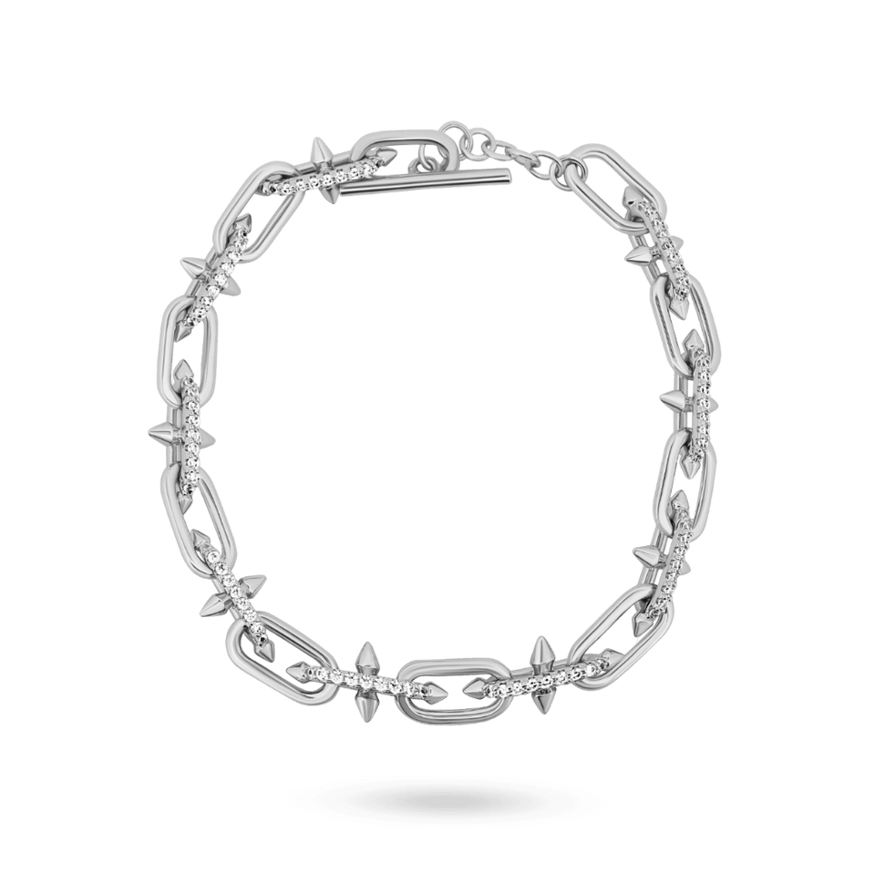 Mens Chrome Link Paperclip Bracelet Bracelets IceLink-ATL