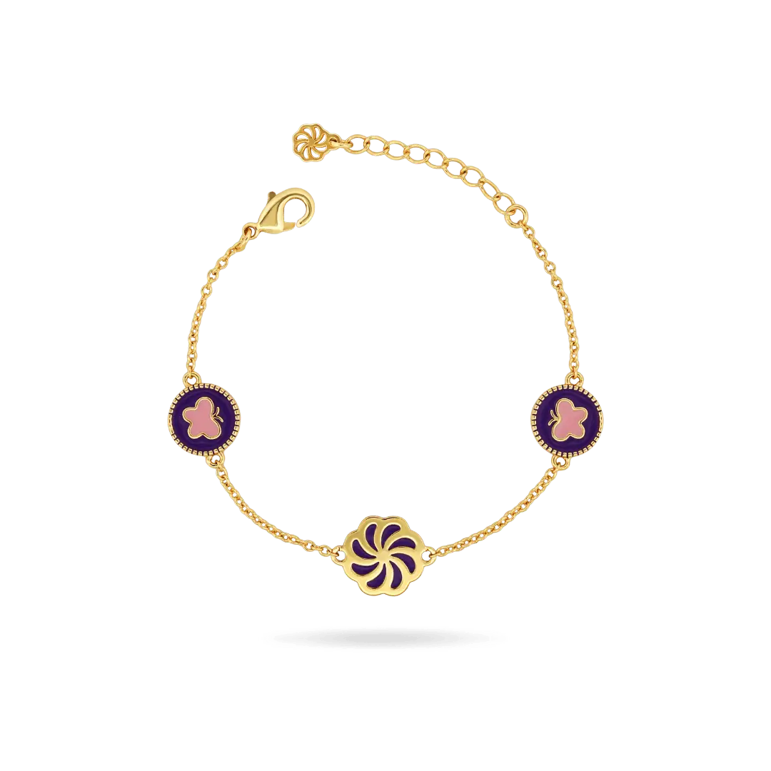 Kids ‘Rosie’ Butterfly Charm Enamel Bracelet Bracelets IceLink-DONNA