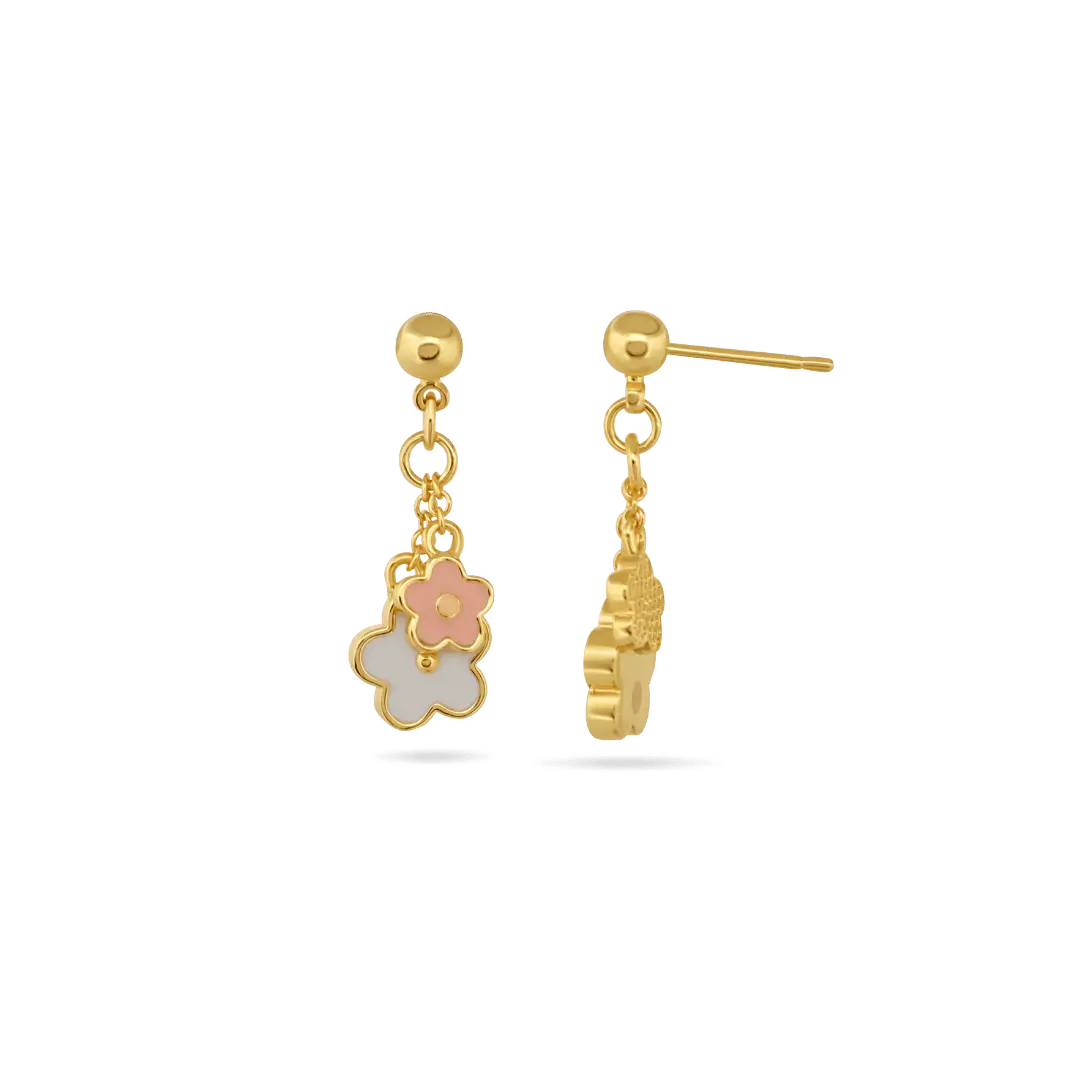 Kids ‘Bella’ Flower Drop Earrings Earrings IceLink-DONNA