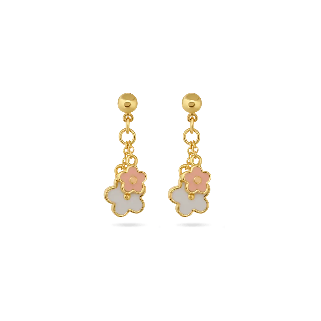 Kids ‘Bella’ Flower Drop Earrings Earrings IceLink-DONNA