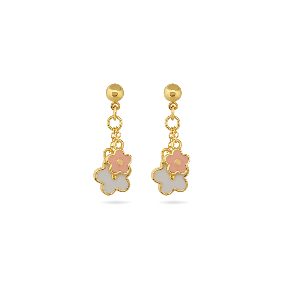 Kids ‘Bella’ Flower Drop Earrings Earrings IceLink-DONNA