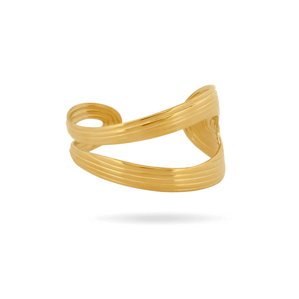 Kaya’ Wave Cut-Out Bangle