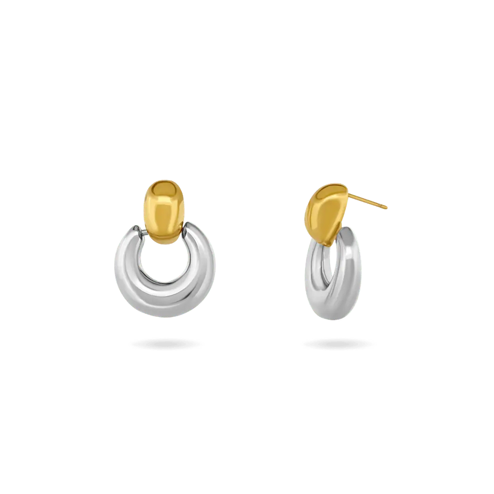 ‘Lani' Two-Tone Drop Earrings Earrings IceLink-LOVE