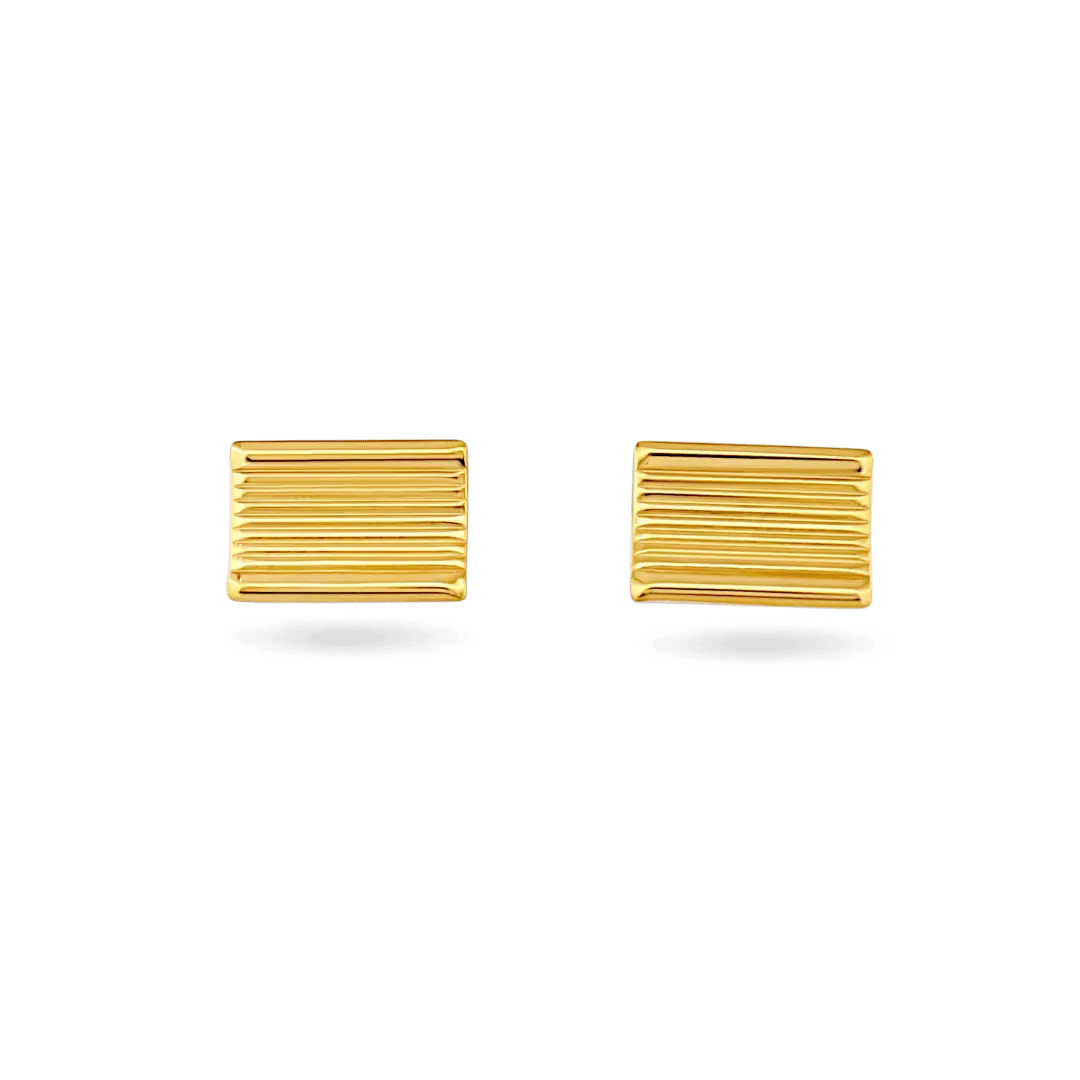 ‘Tess’ Ribbed Rectangular Earrings Earrings IceLink-LOVE