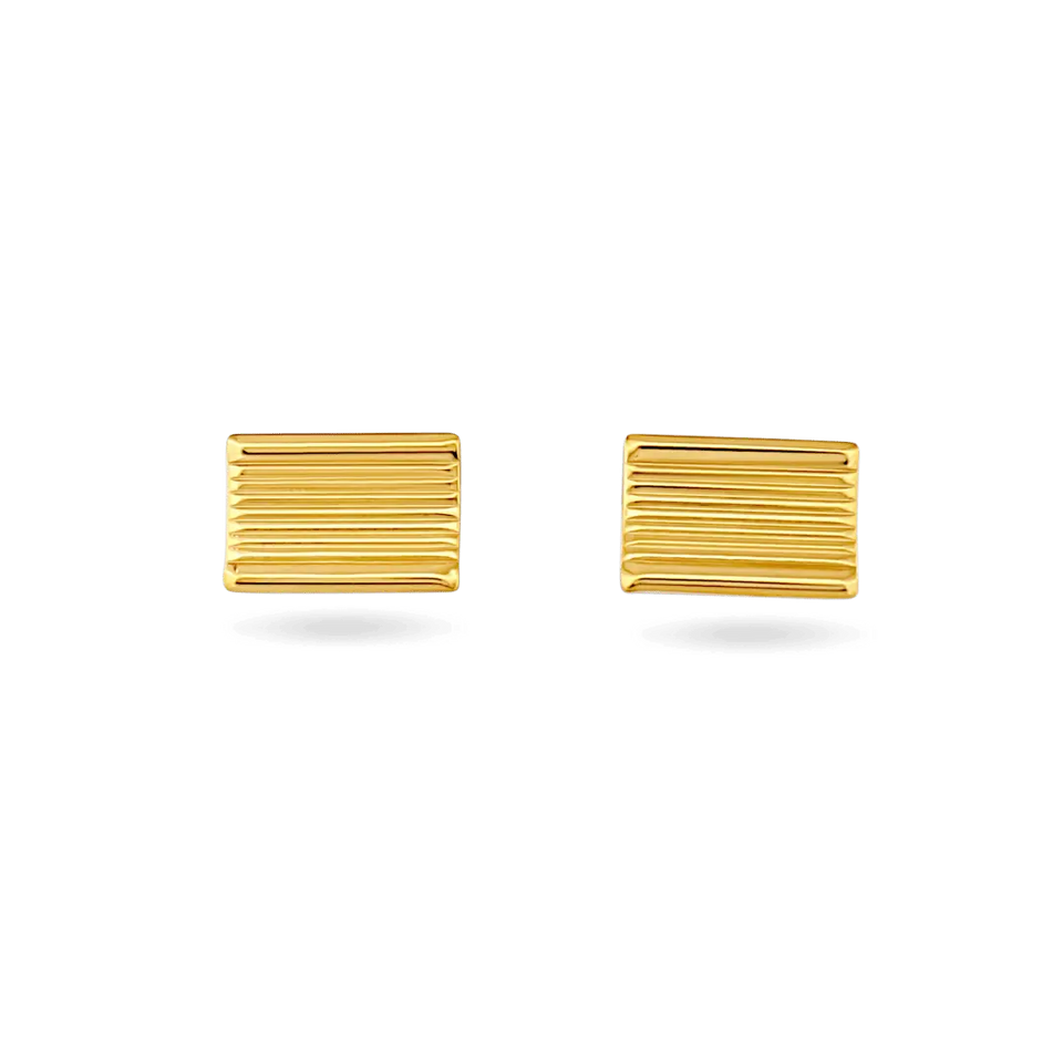 ‘Tess’ Ribbed Rectangular Earrings Earrings IceLink-LOVE