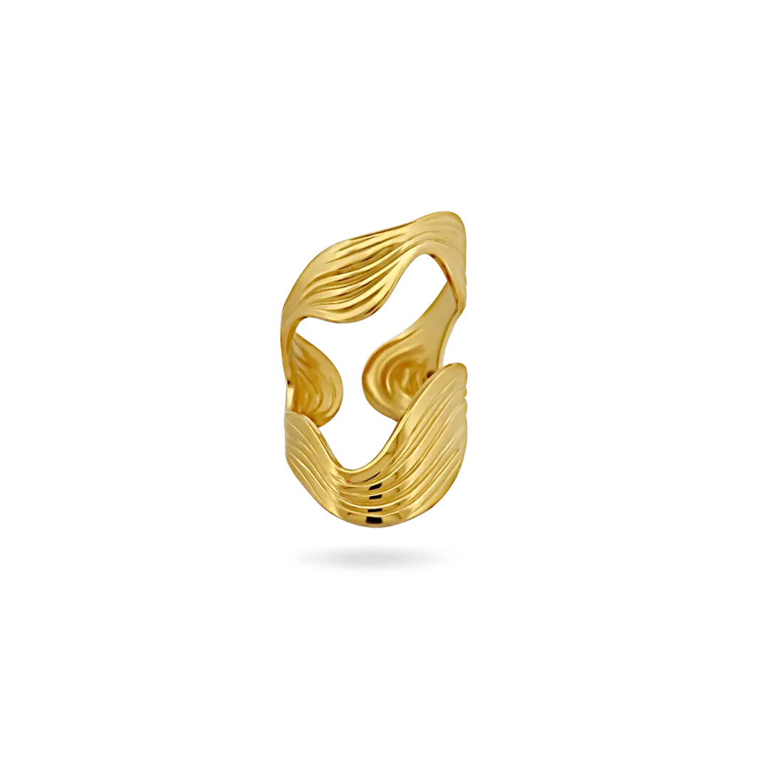 ‘Kaya’ Wave Cut-Out Ring Rings IceLink-LOVE