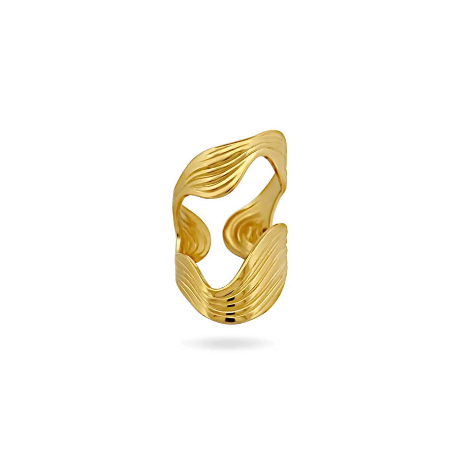 ‘Kaya’ Wave Cut-Out Ring Rings IceLink-LOVE