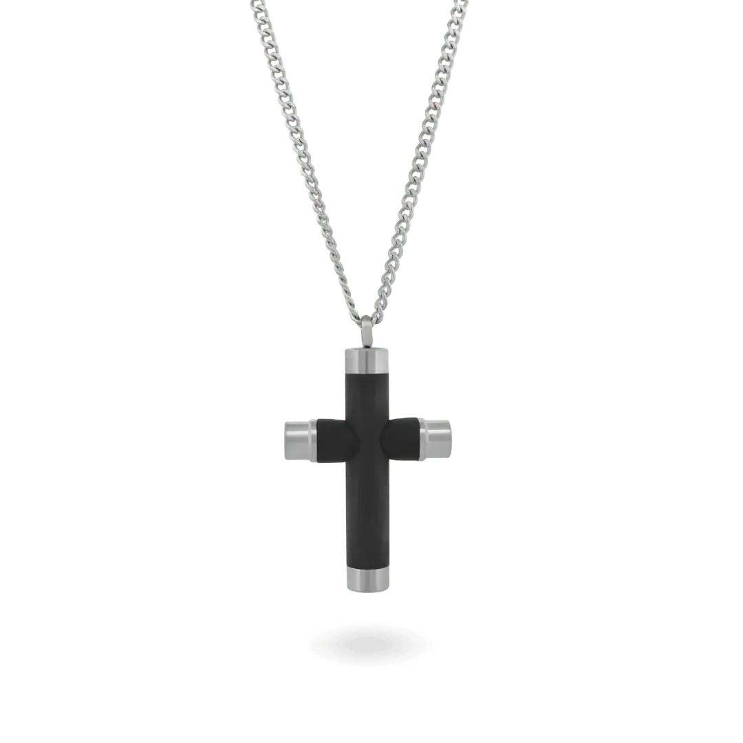 Cruz Carbon Fiber Cross Necklace Necklaces IceLink-CLEEE