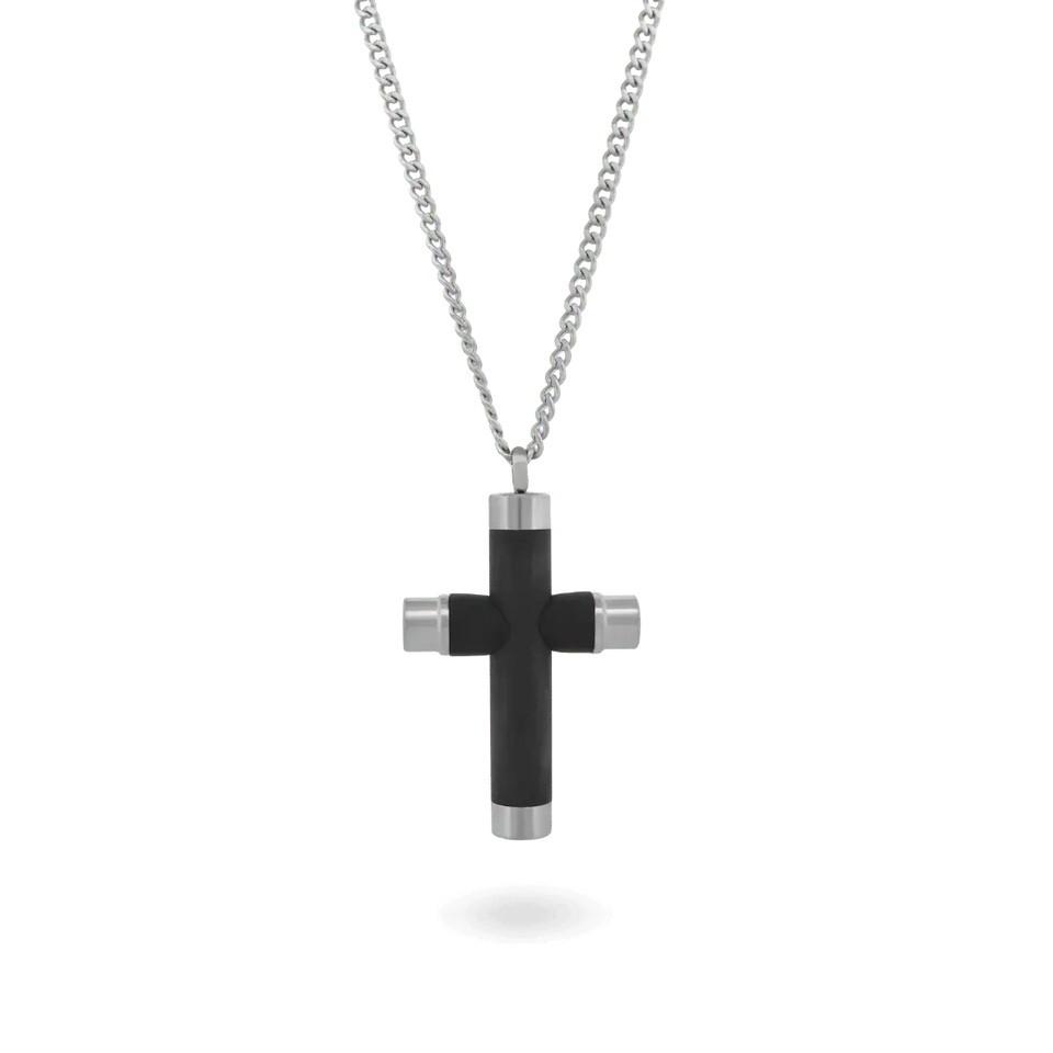 Cruz Carbon Fiber Cross Necklace Necklaces IceLink-CLEEE