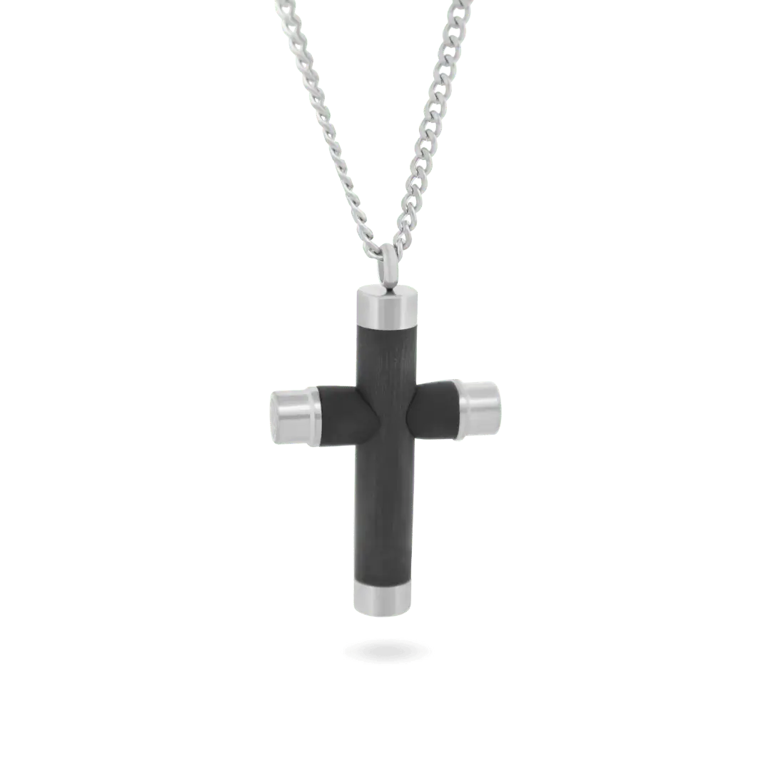 Cruz Carbon Fiber Cross Necklace Necklaces IceLink-CLEEE