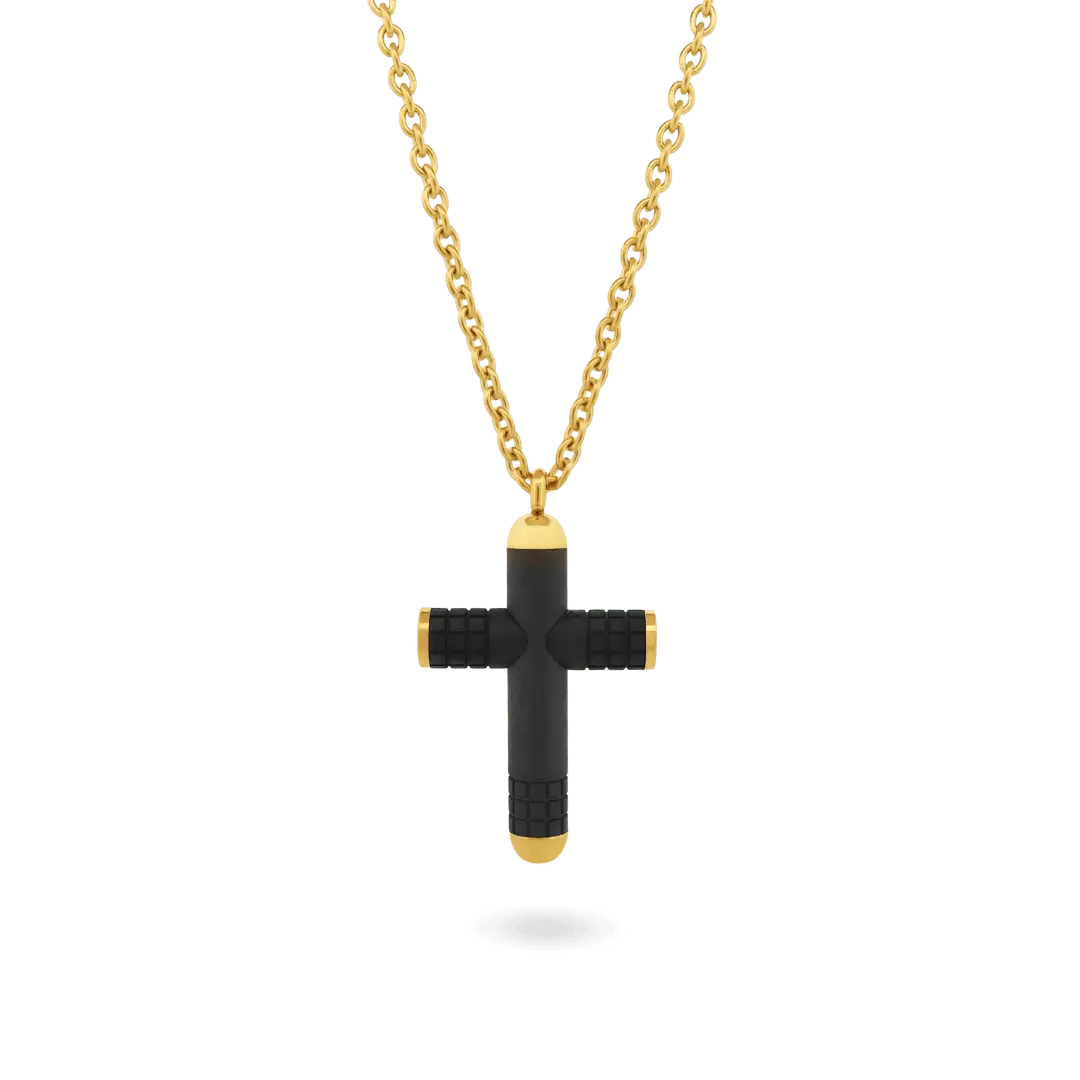 Titan Carbon Fiber Cross Necklace Necklaces IceLink-CLEEE