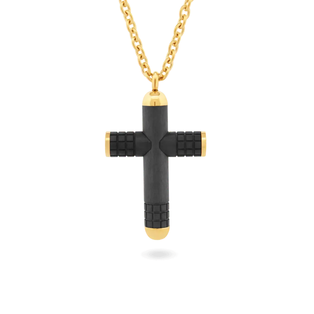 Titan Carbon Fiber Cross Necklace Necklaces IceLink-CLEEE