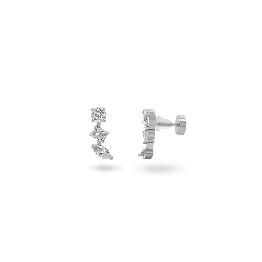 'Celina' Trio Strand Earrings