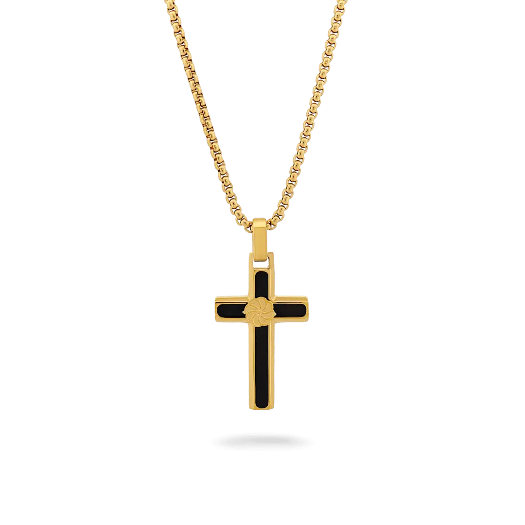 Atlas Cross Necklace Necklaces IceLink-VRNA Gold PVD