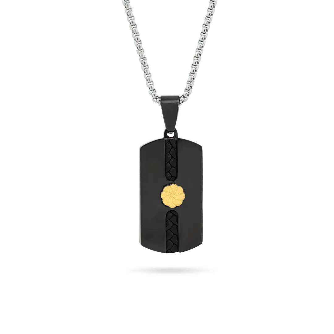 Ryder Dog Tag Necklace Necklaces IceLink-VRNA Black