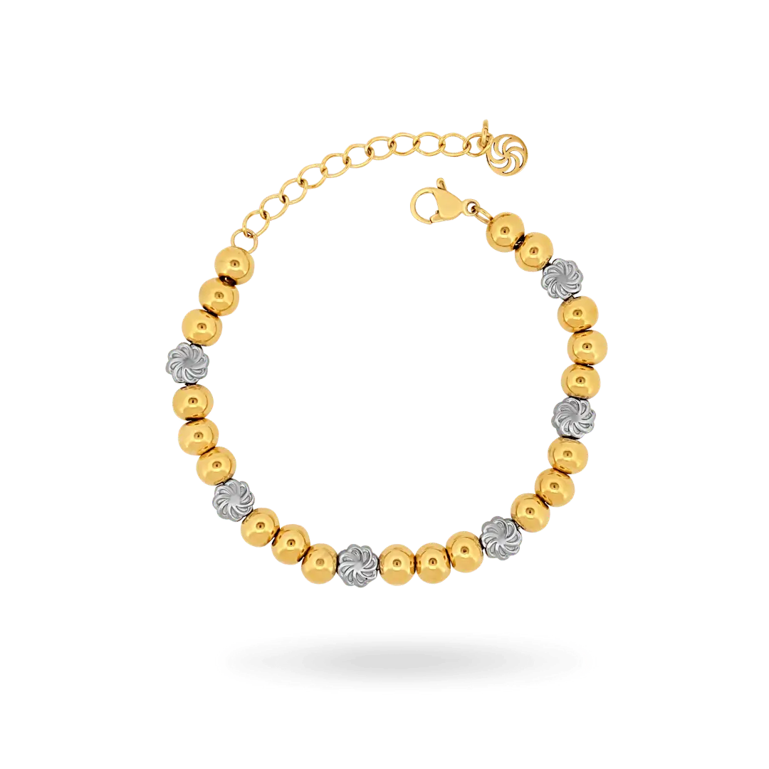 Solene Two-Tone Eternity Bead Bracelet Bracelets IceLink-VRNA