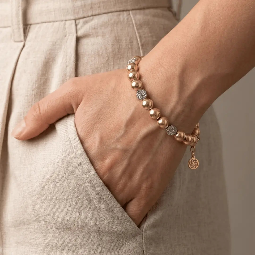 Solene Two-Tone Eternity Bead Bracelet Bracelets IceLink-VRNA