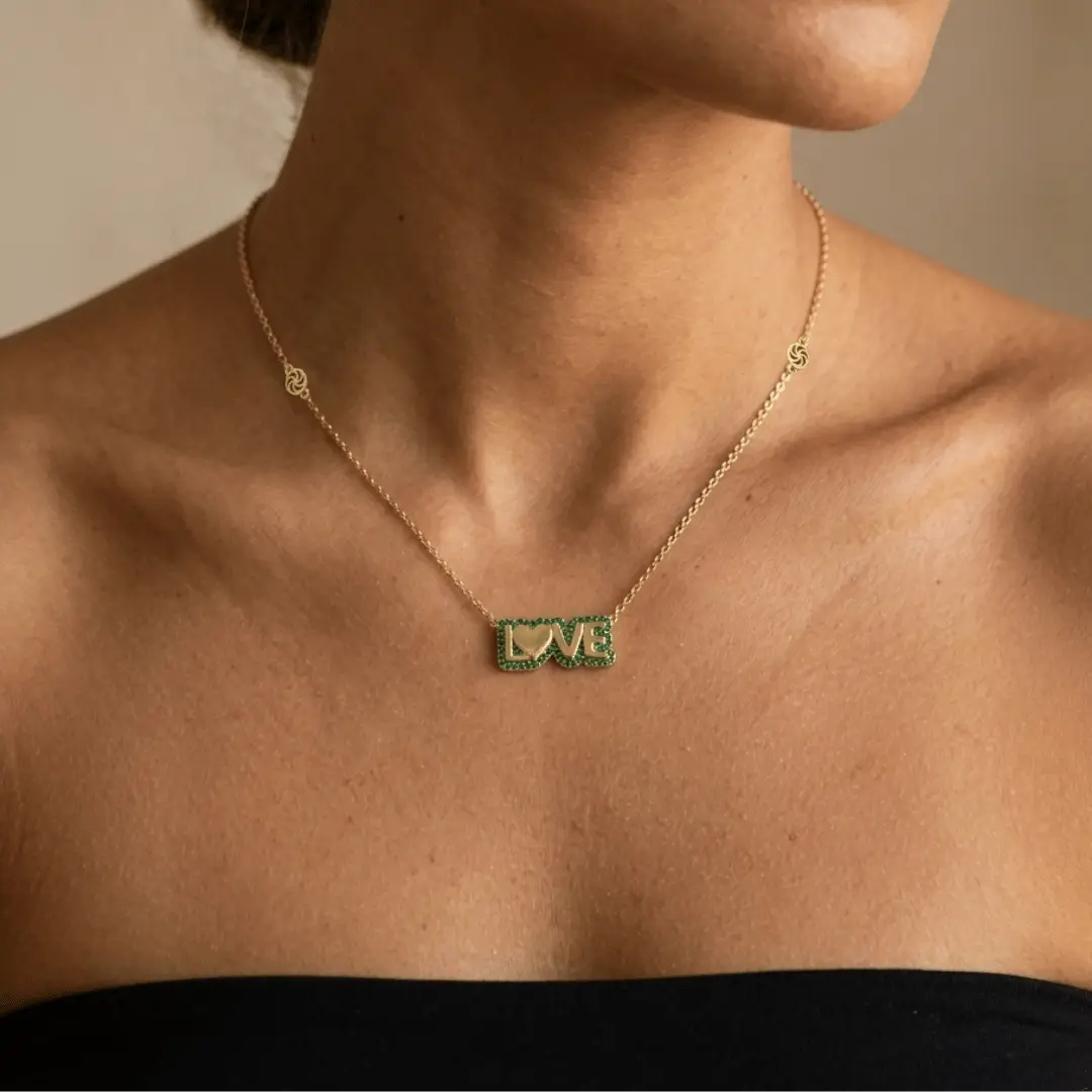 Emerald Love Bubble Necklace Necklaces IceLink-ATL