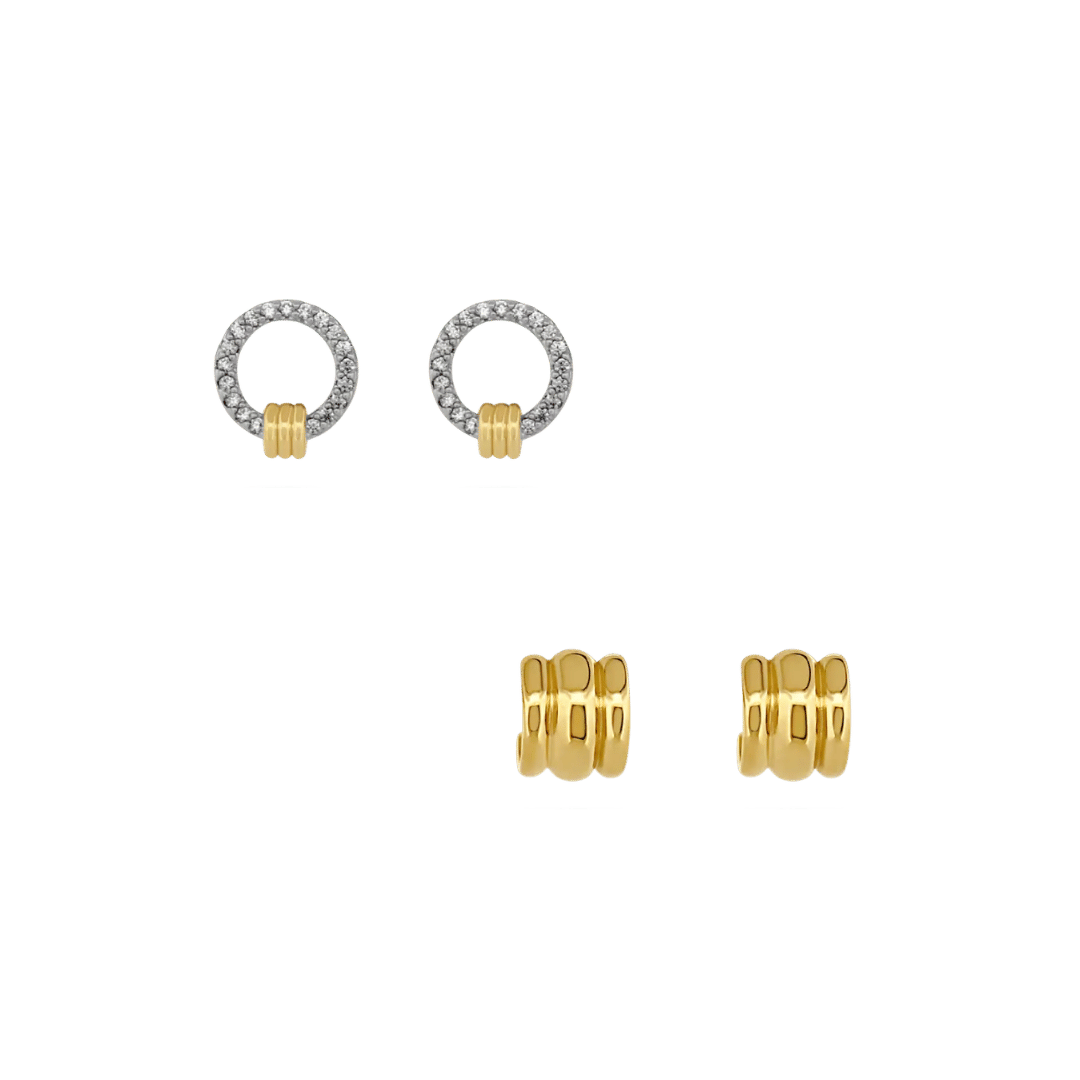‘Ora’ Studs Set Earrings IceLink-CINDY