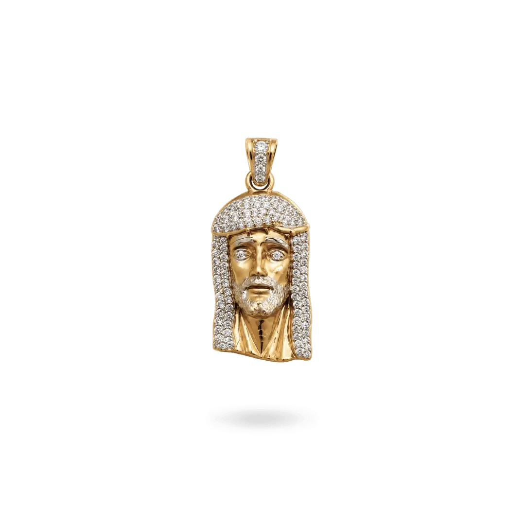 14K Dia Jesus Pendant IceLink-CAL