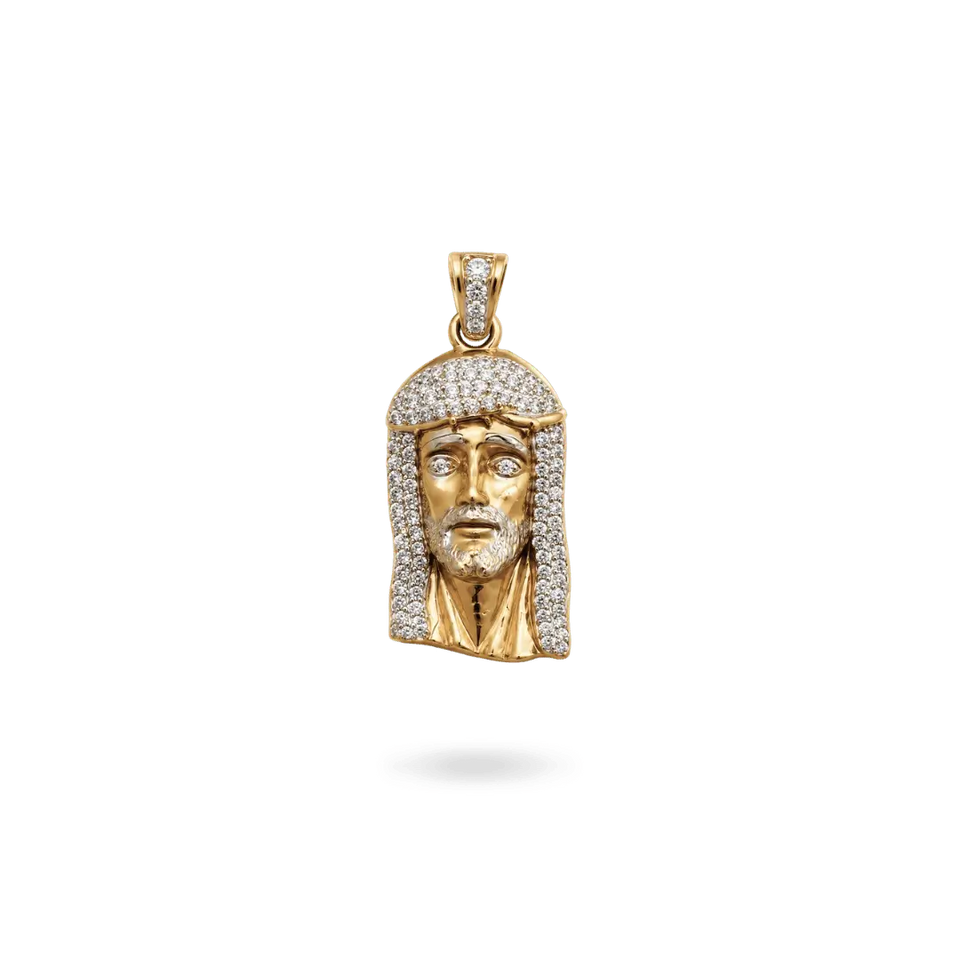 14K Dia Jesus Pendant IceLink-CAL