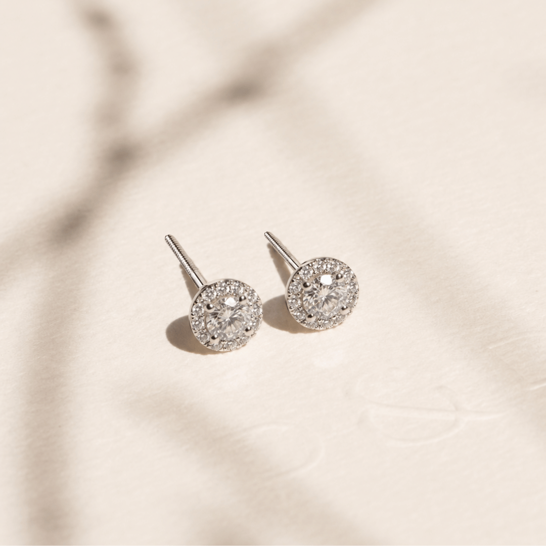14K Diamond Stud Earrings IceLink-CAL