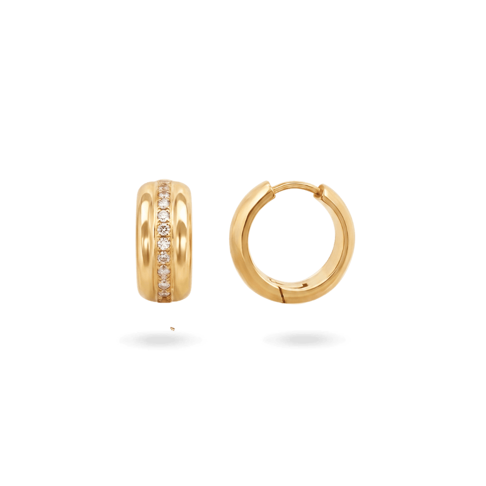 14K Demi Huggies Earrings IceLink-CAL