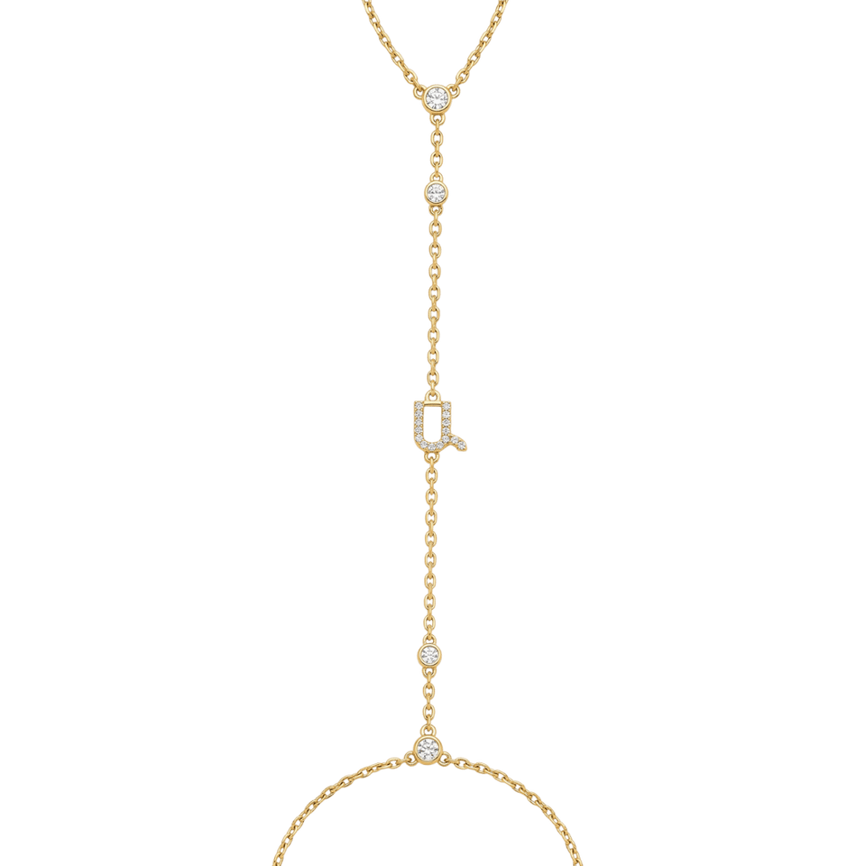 Armenian Initial Hand Chain Bracelet Hand Chain IceLink-ATL