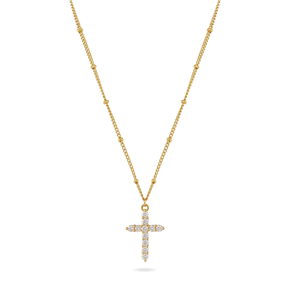 ‘Ruth’ Classic Cross Necklace Necklaces IceLink-LOVE Gold PVD
