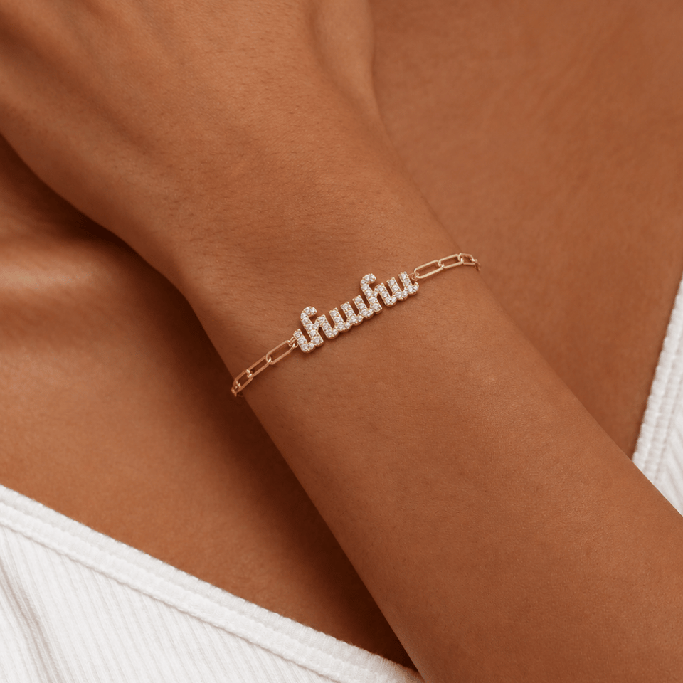 'Mama' Armenian Paperclip Bracelet