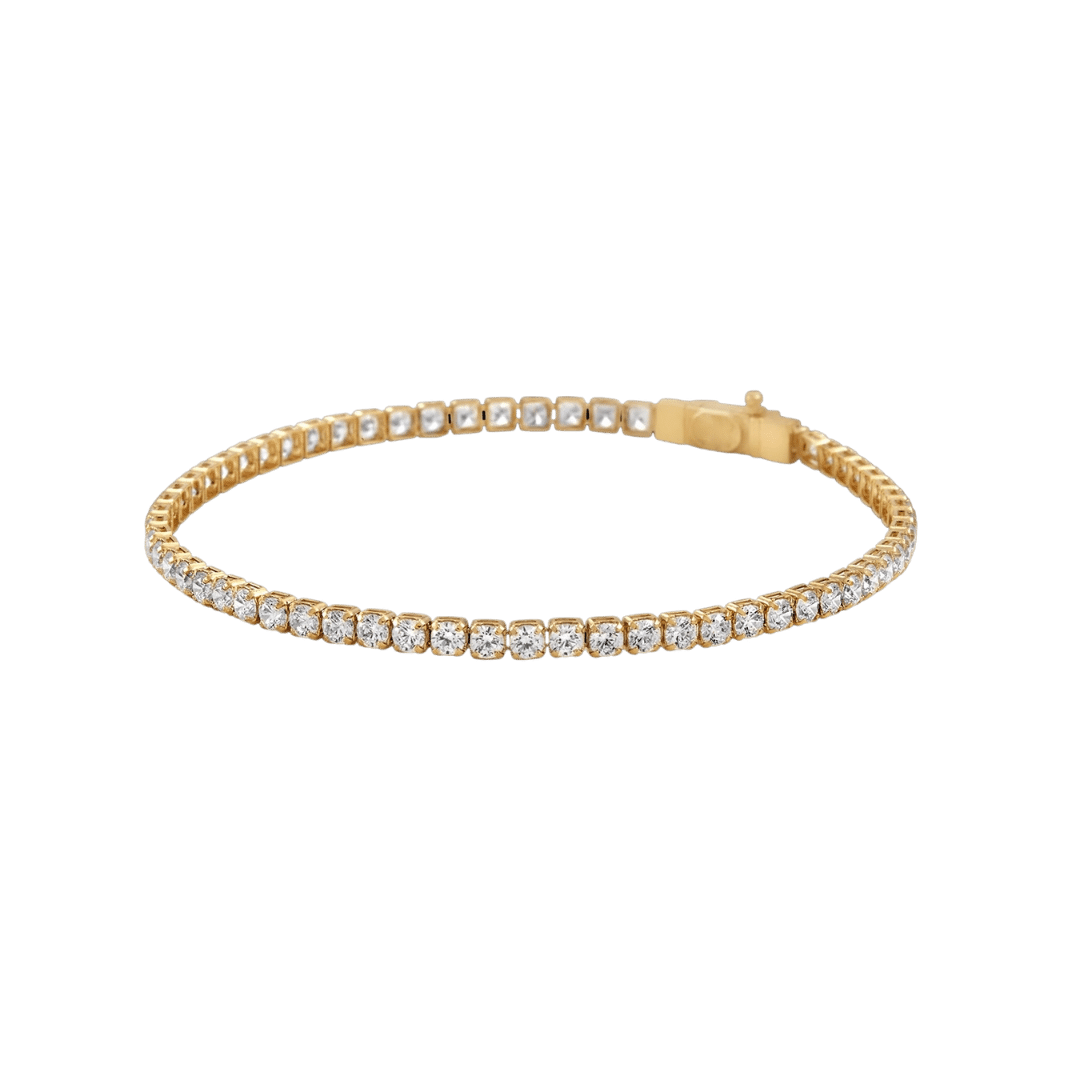 10K Gold Moissanite Tennis Bracelet 2.75mm - IceLink 10K Gold Moissanite Tennis Bracelet 2.75mm - IceLink