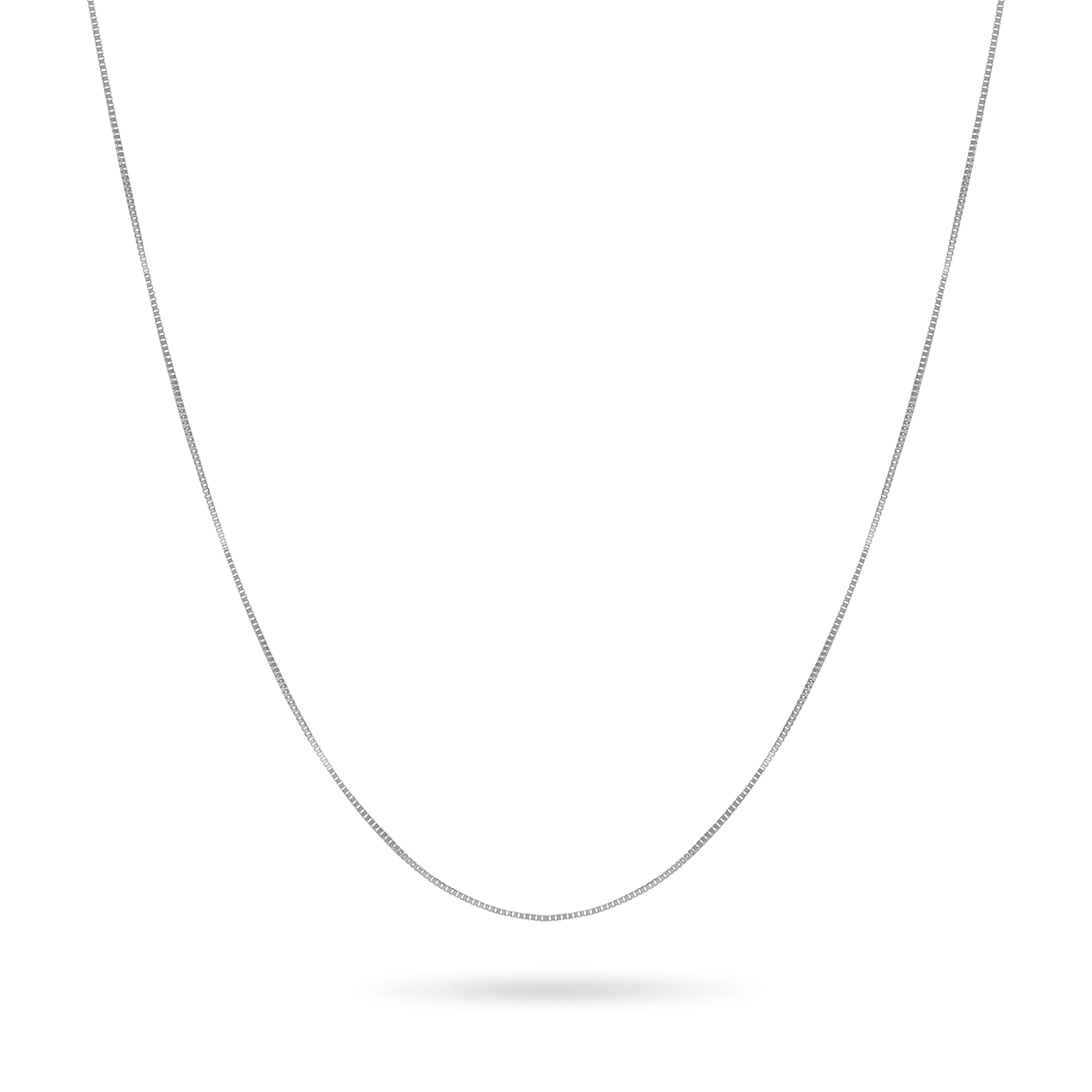 14K Adjustable Box Chain Necklaces IceLink-SVN 14K White Gold