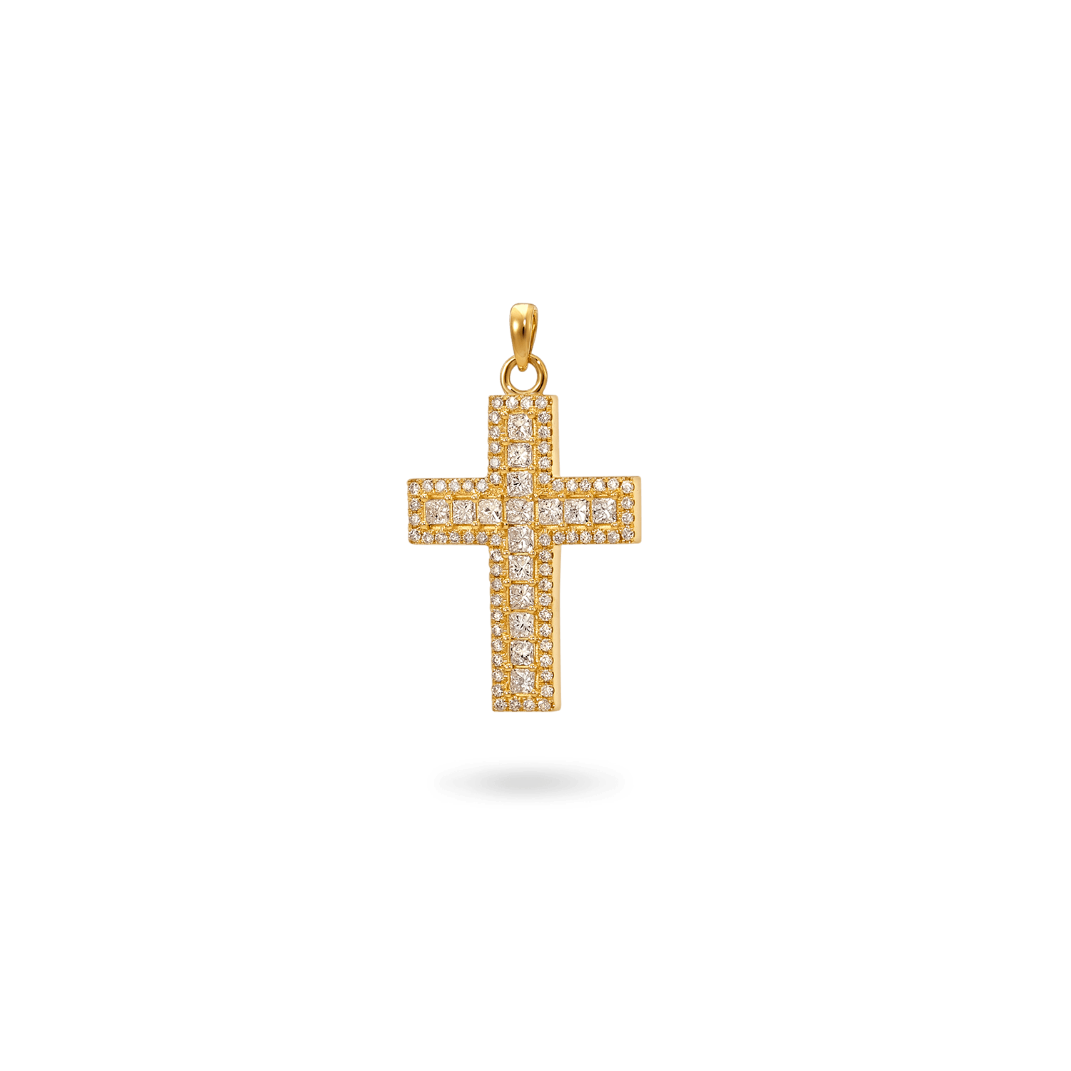 14K Amalfi Diamond Cross Necklaces IceLink-SVN 14K Gold