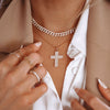 14K Amalfi Diamond Cross Necklaces IceLink-CAL   