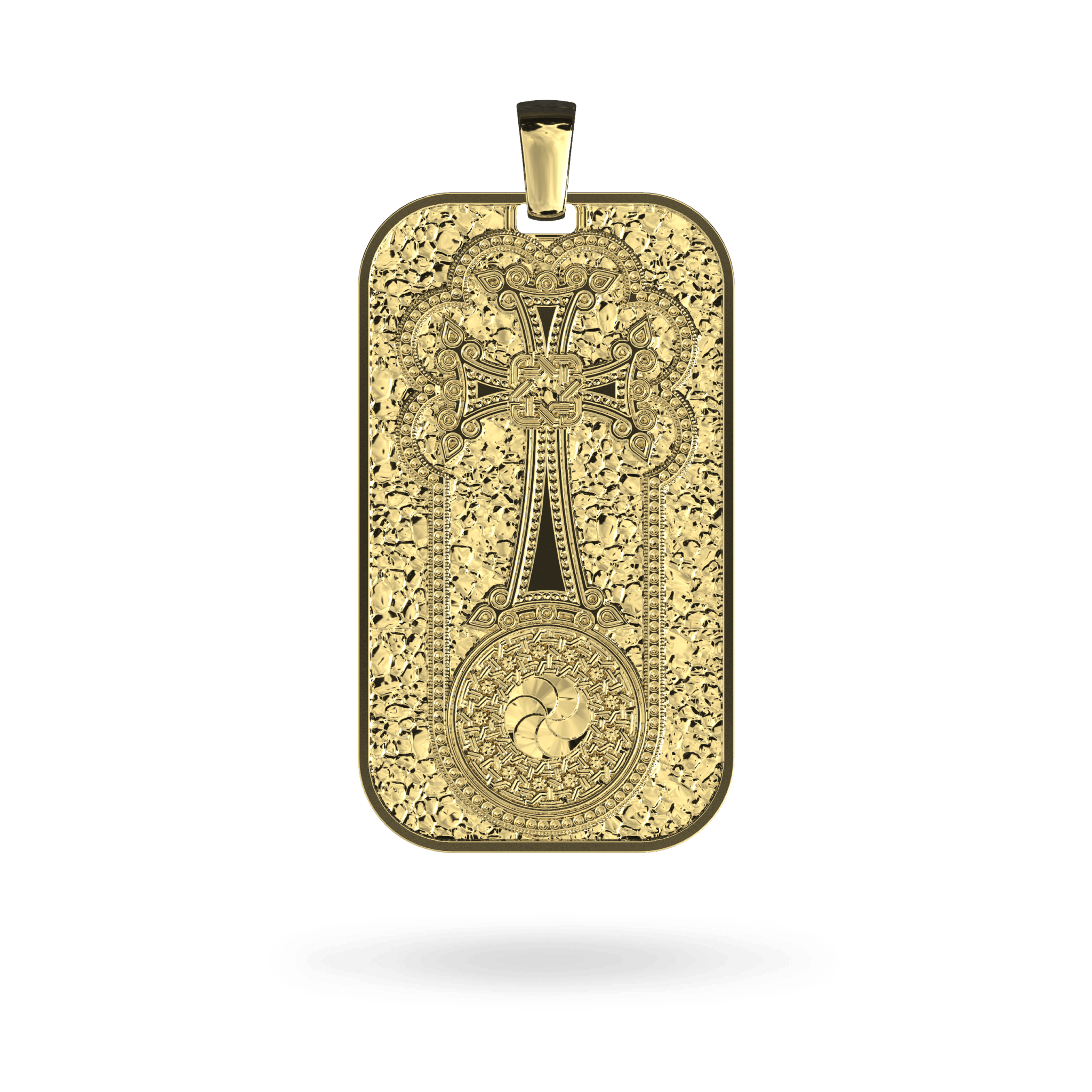14K Armenian Dog Tag Pendant - IceLink 14K Armenian Dog Tag Pendant - IceLink