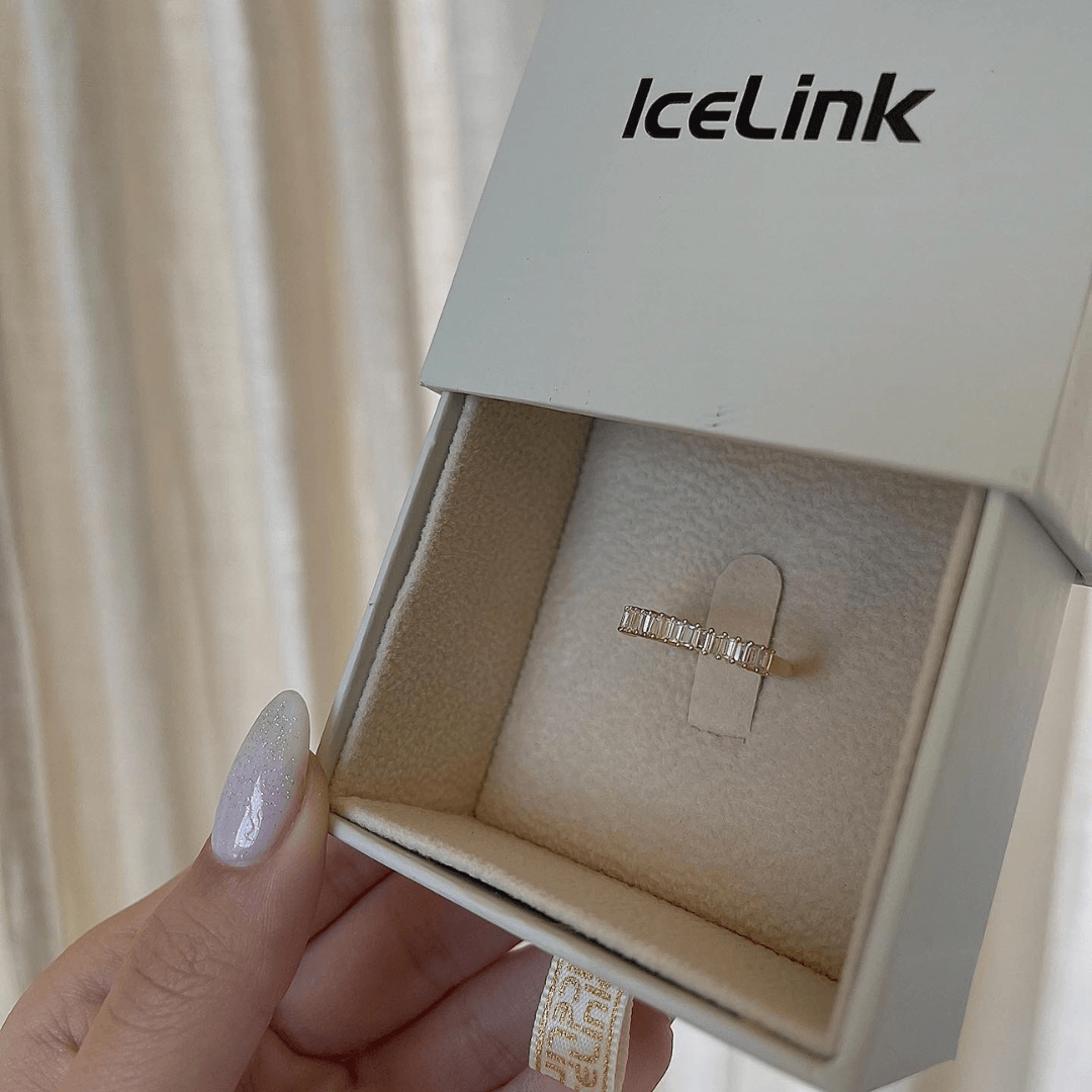 送税込【King Ice】14mm ICED BAGUETTE-CUT G-LINK BRACELET 2色 KING ICE キングアイス CUT G-LINK BRACELET ブレスレット