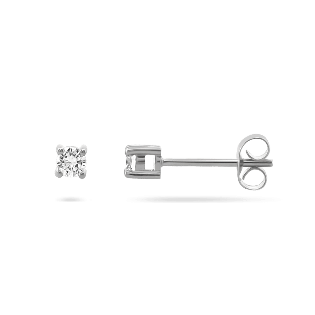 14K Classic Diamond Stud Earrings Earrings IceLink-SVN 14K White Gold