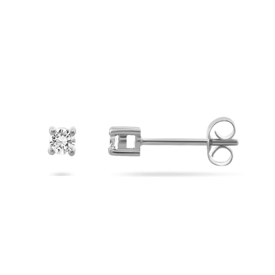 14K Classic Diamond Stud Earrings Earrings IceLink-SVN 14K White Gold