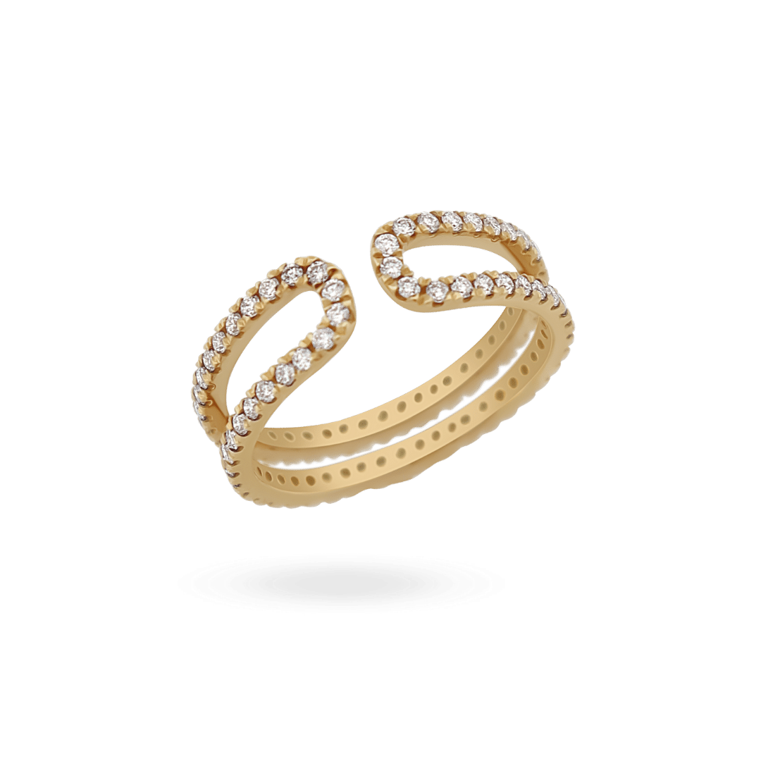14K Diamond Ring Size 7 Rings IceLink-CAL   