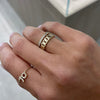 14K Double Layer Ring Rings IceLink-CAL   