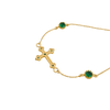 14K Emerald Cross Bracelet Bracelets IceLink-CAL   
