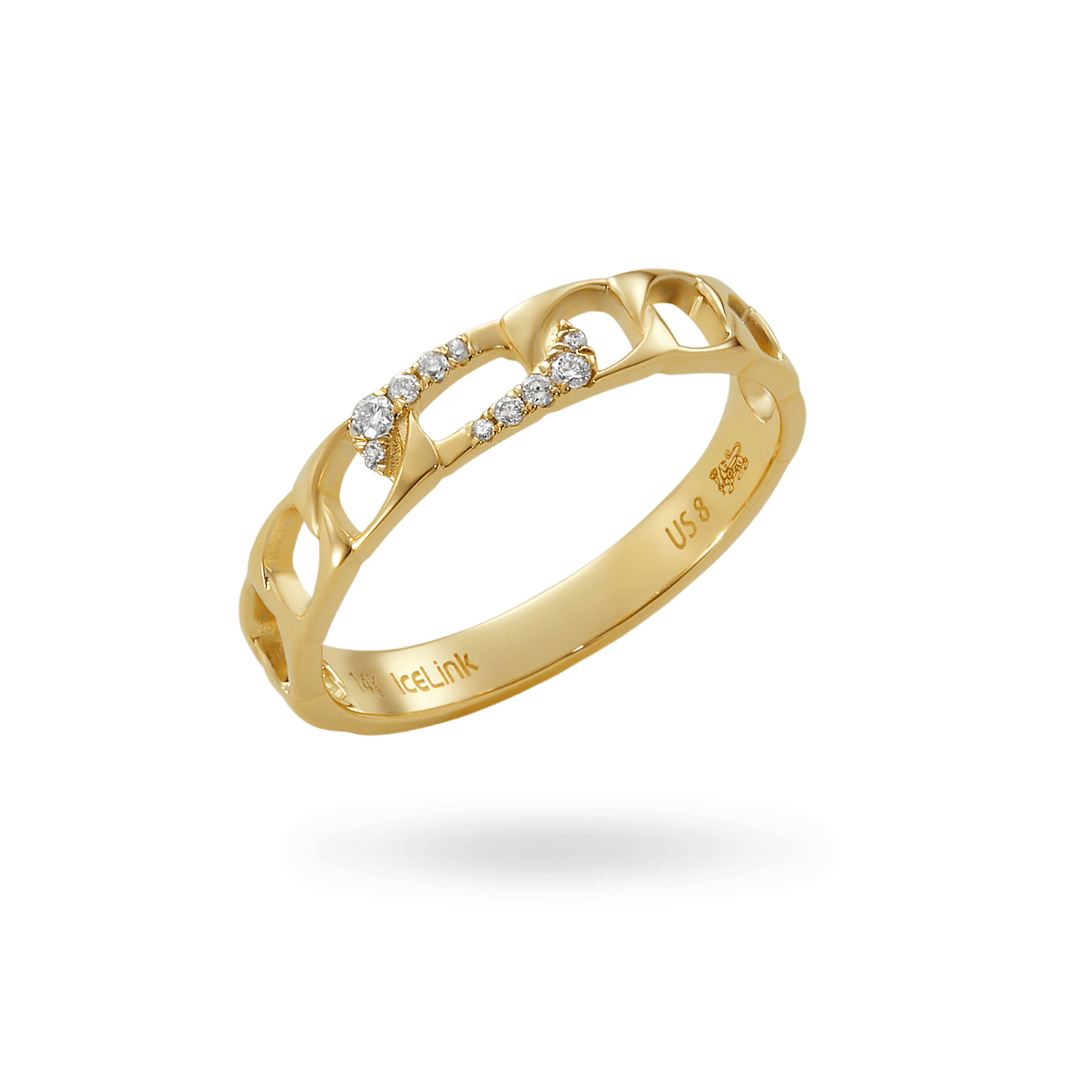 14K Frankie Diamond Ring Rings IceLink-CAL   