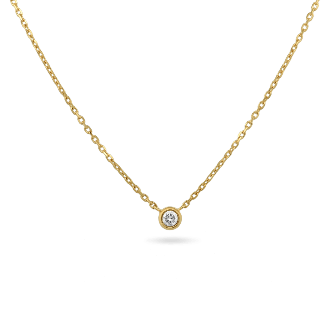 14K Isla Diamond Necklace (Sample Sale) Necklaces IceLink-CAL 14K Gold  