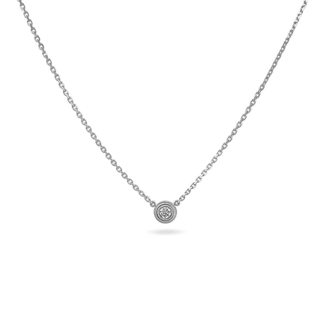 14K Lyla Diamond Necklace Necklaces IceLink-CAL 14K White Gold  