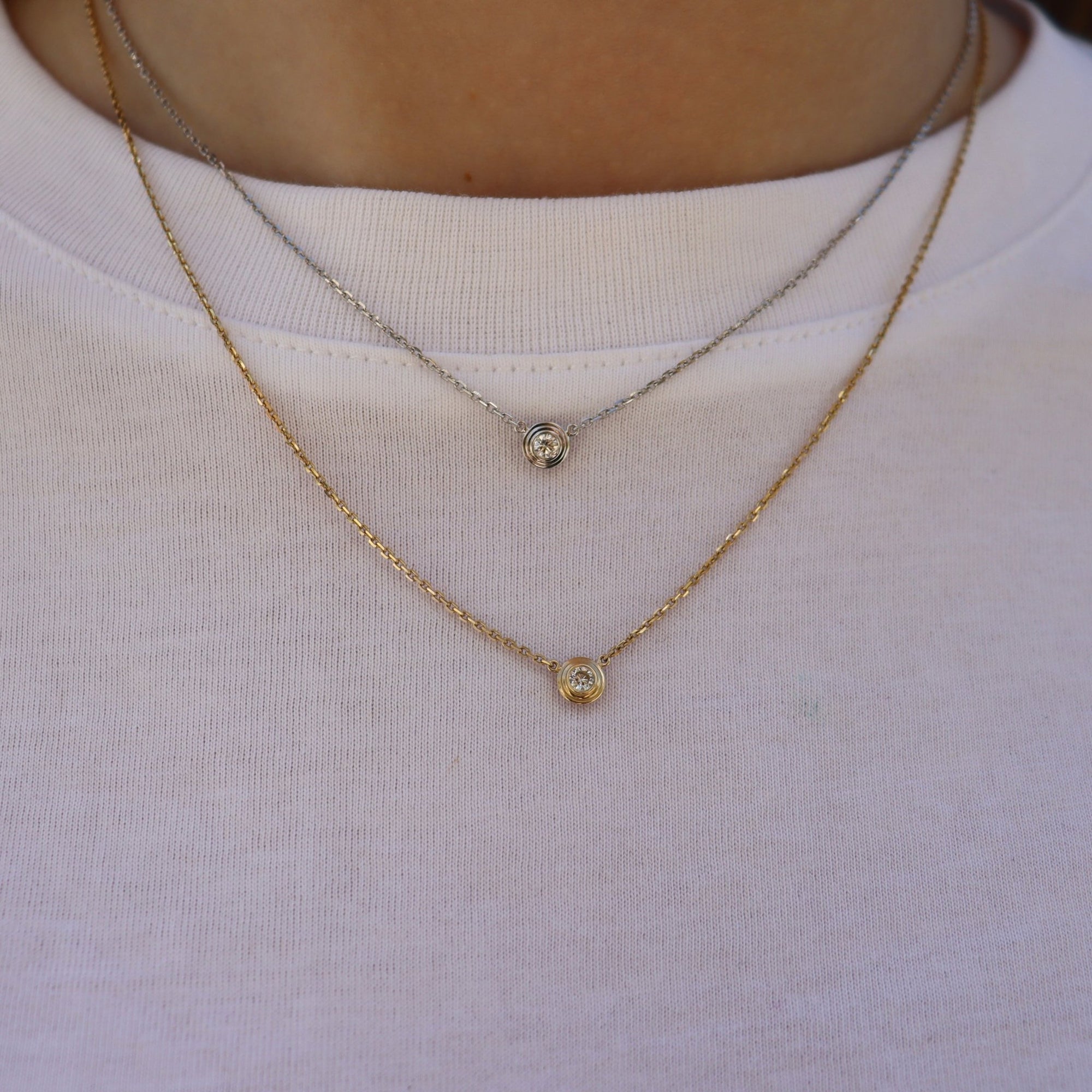 14K Lyla Diamond Necklace Necklaces IceLink-SVN