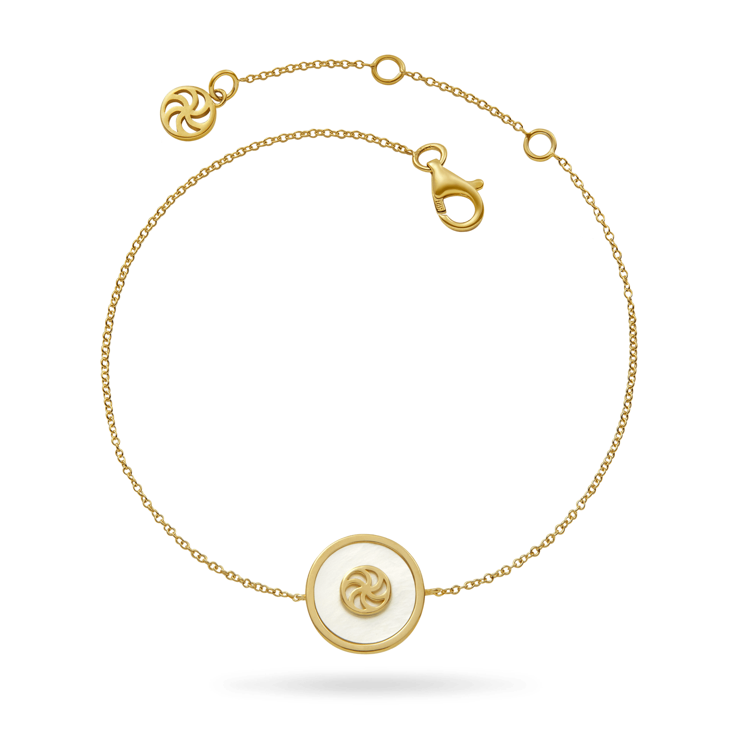 14K Yellow Gold Letter C Bracelet